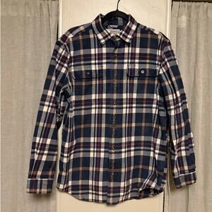 Carhartt Heavy Flannel Long Sleeve Shirt | M | Navy Plaid